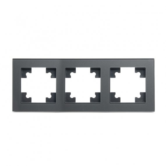 Фотография товара 'Feron Рамка горизонтальная 3-местная, серия Катрин, GFR00-7003-06, графит 39541'