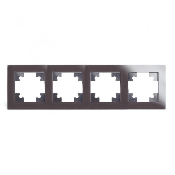 Фотография товара 'Feron Рамка горизонтальная 4-местная, серия Катрин, GFR00-7004-04, шоколад 39538'