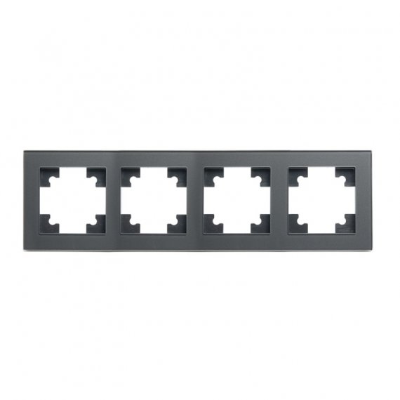 Фотография товара 'Feron Рамка горизонтальная 4-местная, серия Катрин, GFR00-7004-06, графит 39542'