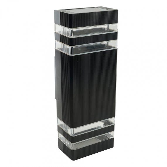 Фотография товара 'Feron Светильник садово-парковый, серии «Сеул», (НБУ)  2*GU10, 220-240V, IP54, цвет черный, на стену , 51539'