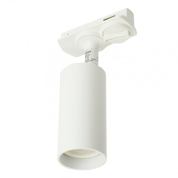 Фотография товара 'Feron Светильники трековые на шинопровод GU10, однофазный (ИВО) , 15W, 230V, цвет белый, корпус алюминий, вращение →350°/↓90°, 40*40*135 мм, 51322'
