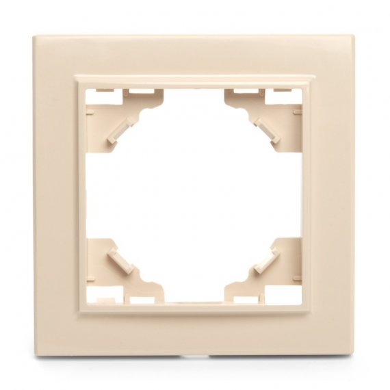 Фотография товара 'Feron Рамка одноместная, серия Эрна, PFR00-9001-02, слоновая кость 39624'