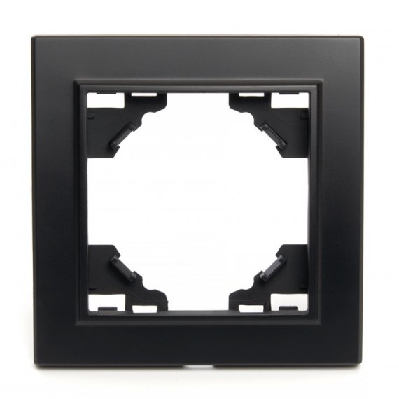 Фотография товара 'Feron Рамка одноместная, серия Эрна, PFR00-9001-03, черный 39625'