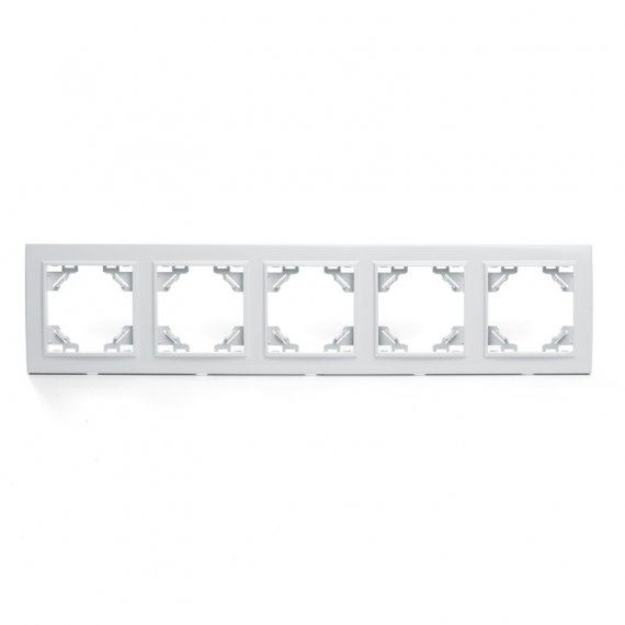 Фотография товара 'Feron Рамка пятиместная горизонтальная, серия Эрна, PFR00-9005-01, белый 39620'