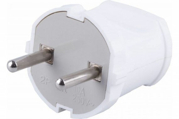 Фотография товара 'Feron Вилка электрическая прямая б/з, PPG10-43-201, белый 32855'