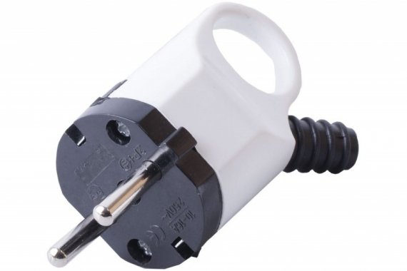 Фотография товара 'Feron Вилка угловая с ушком с/з PPG16-40-202, белый 32849'