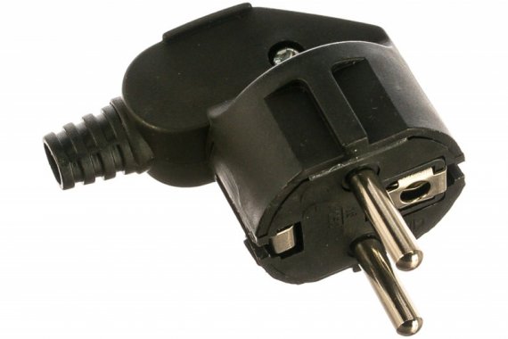 Фотография товара 'Feron Вилка угловая с/з, PPG16-41-202, черный 39138'