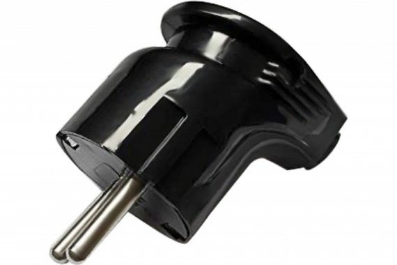 Фотография товара 'Feron Вилка угловая с/з, 250В, 16A, PPG16-46-202, черный 39824'