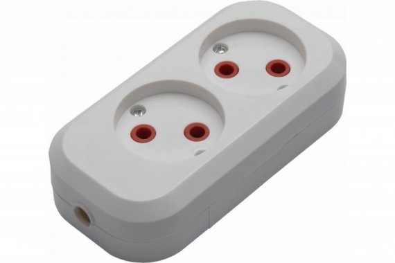 Фотография товара 'Feron Розетка переносная разборная 2-местная б/з, PST10-200-20, белый 39007'