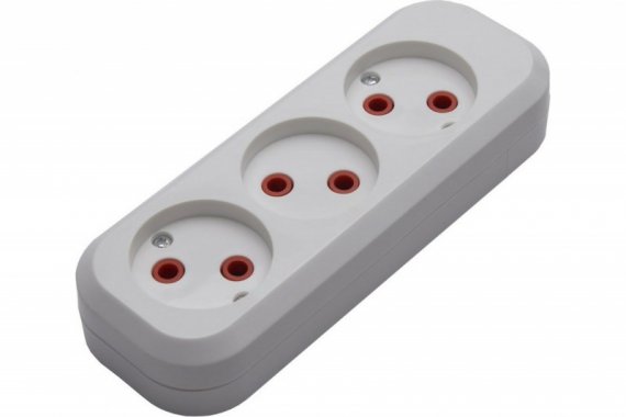 Фотография товара 'Feron Розетка переносная разборная 3-местная б/з, PST10-300-20, белый 39008'