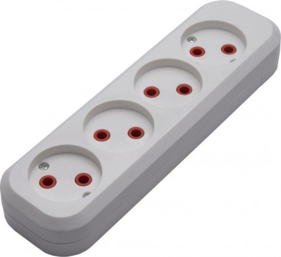 Фотография товара 'Feron Розетка переносная разборная, 4-местная б/з, PST10-400-20, белый 39009'