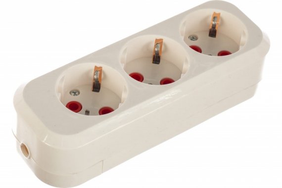 Фотография товара 'Feron Розетка переносная разборная 3-местная с/з PST16-310-20, белый 39011'