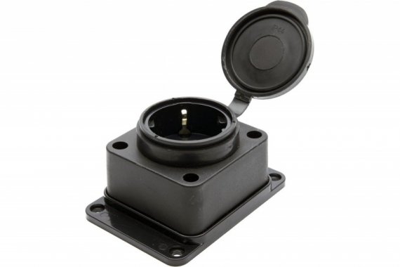 Фотография товара 'Feron Розетка настенная 1-местная с/з, каучук, серия Одри, RST16-31-44, черный 39018'