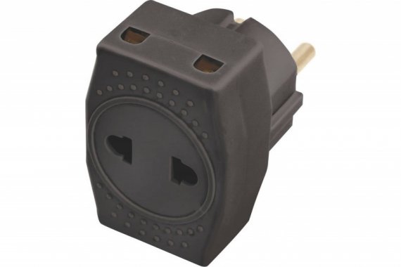 Фотография товара 'Feron Разветвитель сетевой компактный 3-местный б/з, ADP10-16-20, черный 39295'