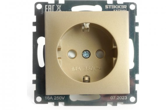 Фотография товара 'Feron 49224 Розетка STEKKER GLS16-7110-08 на 1 гнездо, с заземлением'