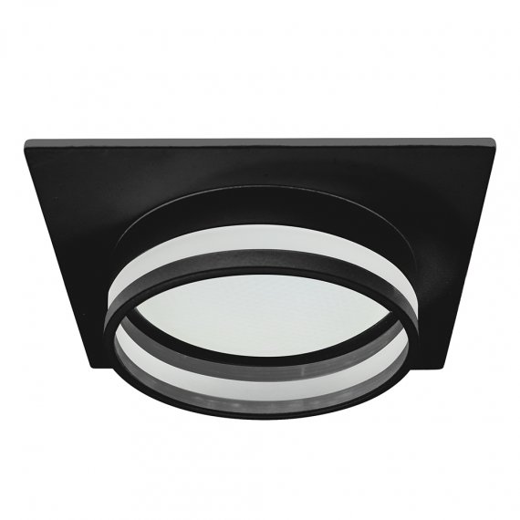 Фотография товара 'Feron Светильник потолочный встраиваемый (ФВО)  , под лампу GX53 GX53, черный, квадрат, 51092'