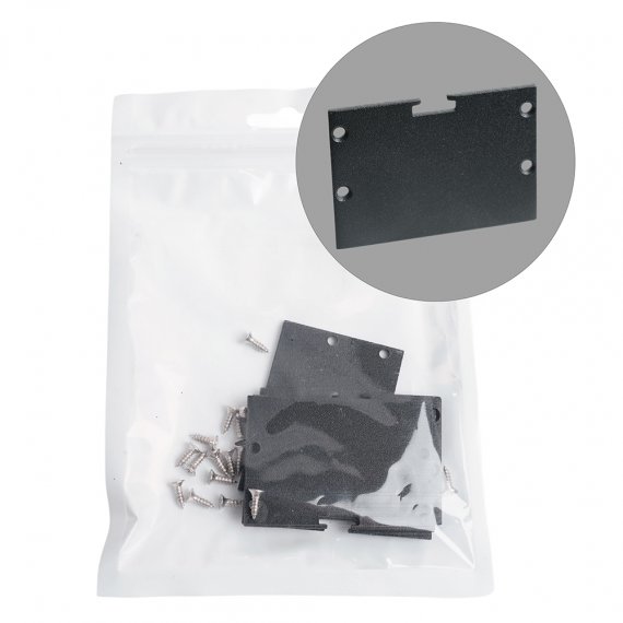 Фотография товара 'Feron Заглушка для профиля «без отверстия», цвет черный, в комплекте 4 шт, 50*2*34мм, 52093'