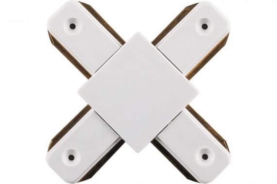 Фотография товара 'Feron Коннектор Х-образный для шинопровода , белый, LD1002 для CAB1003 и CAB1005 10330'