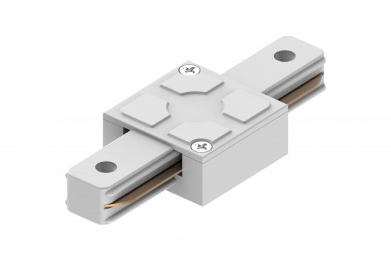 Фотография товара 'Feron Коннектор прямой для шинопровода, белый, LD1006 для CAB1005 41734'