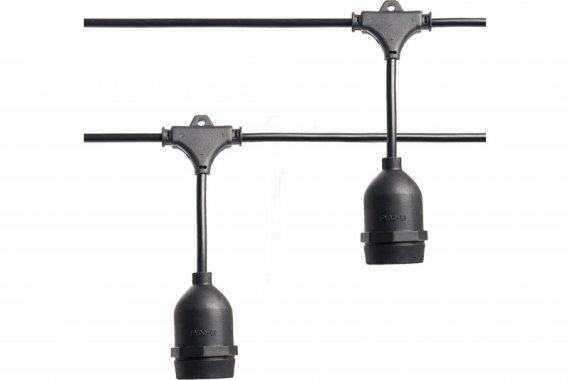 Фотография товара 'Feron Гирлянда 230V 50 E27 черный, шаг 50cm, IP 65, 25м +1,5м шнур'