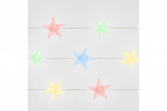 Фотография товара 'Feron Гирлянда линейная Звездочки USB 20LED мульти, IP 20, 1.8м, CL571'