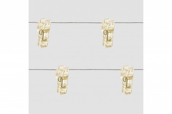 Фотография товара 'Feron Гирлянда линейная Прищепки USB 20LED 2700K, IP 20, 1.8м, CL573'