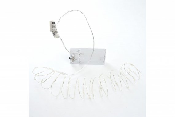 Фотография товара 'Feron Гирлянда 20 LED 2м, 5000К, батарейки 2*АА, IP 20, шнур 0,5м ,CL570'