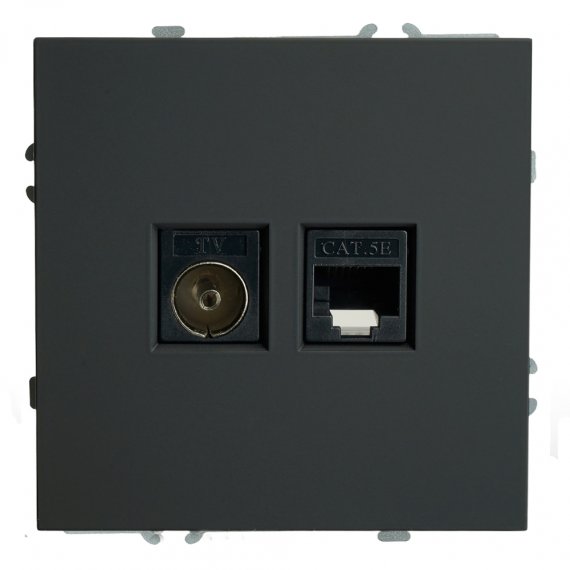 Фотография товара 'Feron 49846 Розетка STEKKER RST00-5106-05 (75Ом, 750 Hz, CAT.5E)'