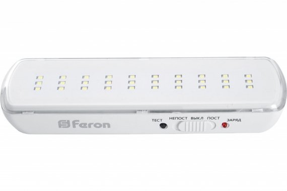 Фотография товара 'Feron Светильник аварийный, 30 LED AC/DC, белый, EM110 41532'