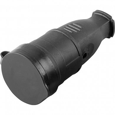 Фотография товара 'Feron RST16-21-44 Розетка переносная одноместная c заземлением с крышкой каучук 230V 16А IP44 32751'