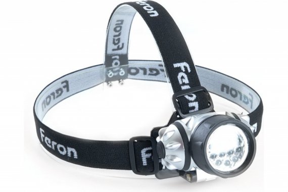 Фотография товара 'Feron Фонарь налобный светодиодный, работающий от батареек 3*AAA, 1W 7LEDs, IP44, пластик, TH2303 41707'