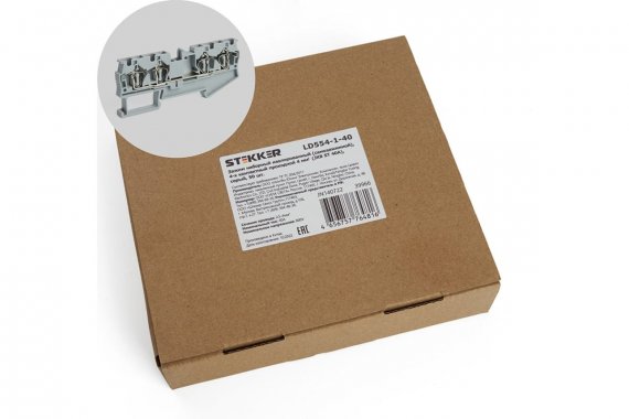 Фотография товара 'Feron 39966 LD554-1-40 ЗНИ Зажим пружинный, 4-проводной проходной 4,0 мм'