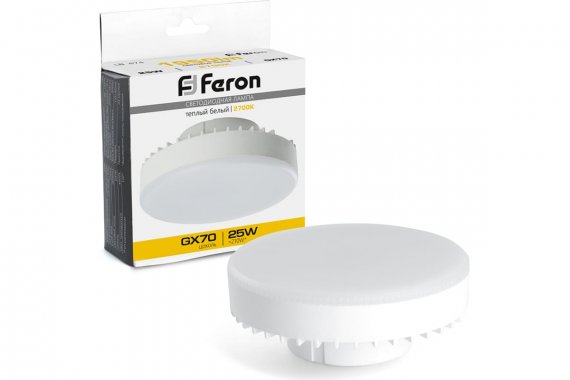 Фотография товара 'Feron 38268 Лампа светодиодная LB-474, GX70 (таблетка), 25W 230V GX70 2700К'