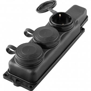 Фотография товара 'Feron RST16-23-44 Розетка переносная трехместная штепсельная с заземляющим контактом 230В, 16А, IP44 32739'