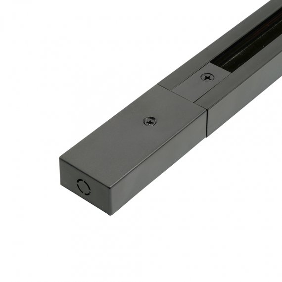 Фотография товара 'Feron Шинопровод для трековых светильников, черный, 2м,  в наборе токоввод, заглушка, крепление,51891'