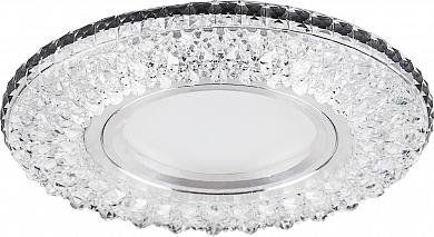 Фотография товара 'Feron CD940 Светильник встраиваемый с разноцветной LED подсветкой потолочный MR16 G5.3 прозрачный 32541'