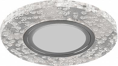 Фотография товара 'Feron CD953 Светильник встраиваемый с LED подсветкой потолочный MR16 G5.3, прозрачный 32539'