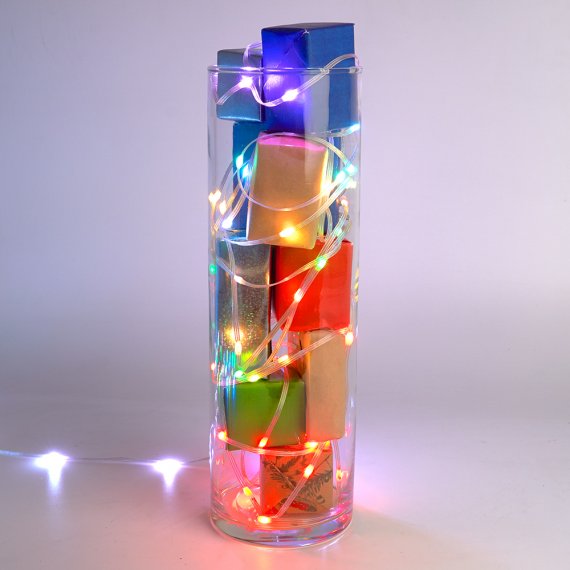 Фотография товара 'Feron Гирлянда линейная , 100LED, (RGB), настраивается контроллером, 10м+1,5м прозрачный шнур, 51463'