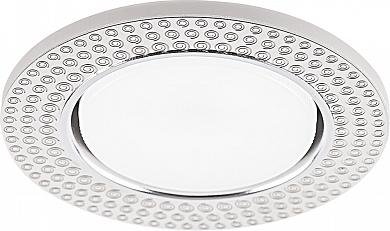 Фотография товара 'Feron CD4029 Светильник встраиваемый с LED подсветкой потолочный GX53 без лампы, прозрачный, хром 32652'