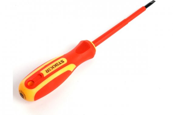 Фотография товара 'Feron 39767 SDE-SL40-100 Отвертка шлицевая диэлектрическая SL 4.0 х 100мм'