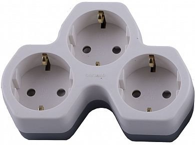 Фотография товара 'Feron ADP16-13-20 Сетевой разветвитель на 3 выхода с заземлением 250V,16A,ABS 32871'