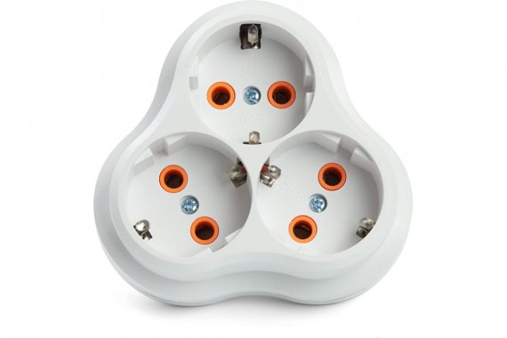 Фотография товара 'Feron 49165 Сетевой разветвитель STEKKER ADP16-23-21 (ADP16-23-21) с заземлением'