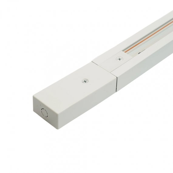 Фотография товара 'Feron Шинопровод для трековых светильников, белый, 1м,  в наборе токоввод, заглушка, крепление, 51887'