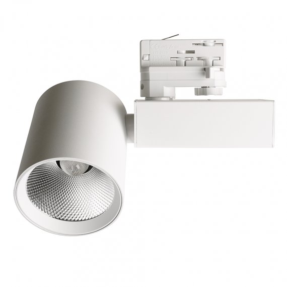 Фотография товара 'Feron Светильник трековый на шинопровод, трехфазный (ДПО) , 40W, 4000К (белый), 170-265V, 3600Lm, цвет белый, корпус алюминий, 51606'