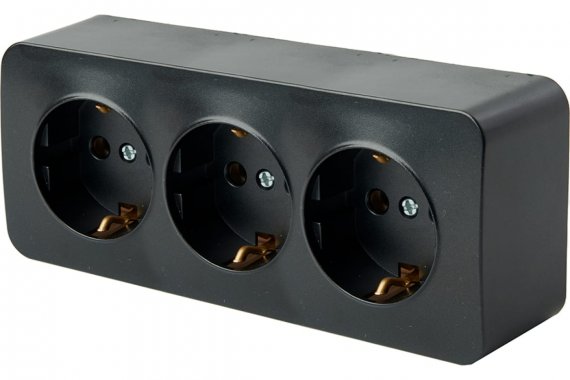 Фотография товара 'Feron 49502 Розетка STEKKER MST16-13-05 на 3 гнездо, с заземлением'