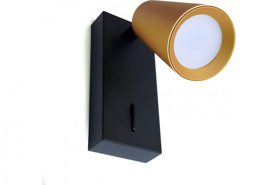 Фотография товара 'Feron 48420 Подсветка настенная GU10 (с выключателем) ML185 золото и черный, 35W, 230V'