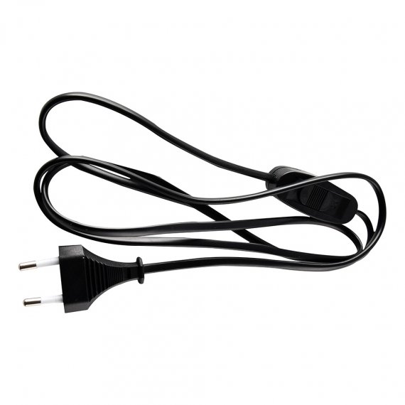 Фотография товара 'Feron Сетевой шнур с выключателем, 230V 1,9м черный, 51041'