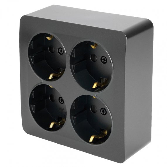 Фотография товара 'Feron 49510 Розетка STEKKER MST16-14S-05 на 4 гнездо, с заземлением'