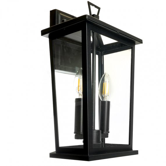 Фотография товара 'Feron Светильник садово-парковый, серии «Катания», (НБУ) E14, 230V, IP44, цвет черный, на стену вниз, 51279'