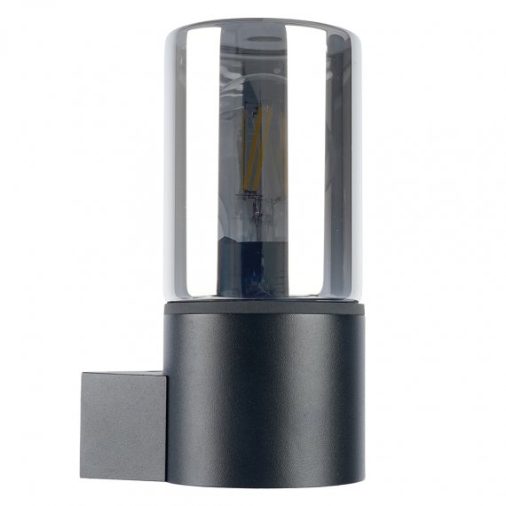 Фотография товара 'Feron Светильник садово-парковый, серии «Шанхай», (НБУ) E27, 230V, IP54, цвет черный, цилиндр, на стену вверх, 51992'